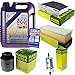 Produktbild QR-PARTS 69386005 Filter Set Inspektionspaket 5 Liter Liqui Moly Motoröl Leichtlauf High Tech 5W-40 MANN-FILTER Innenraumfilter Kraftstofffilter Luftfilter Ölfilter