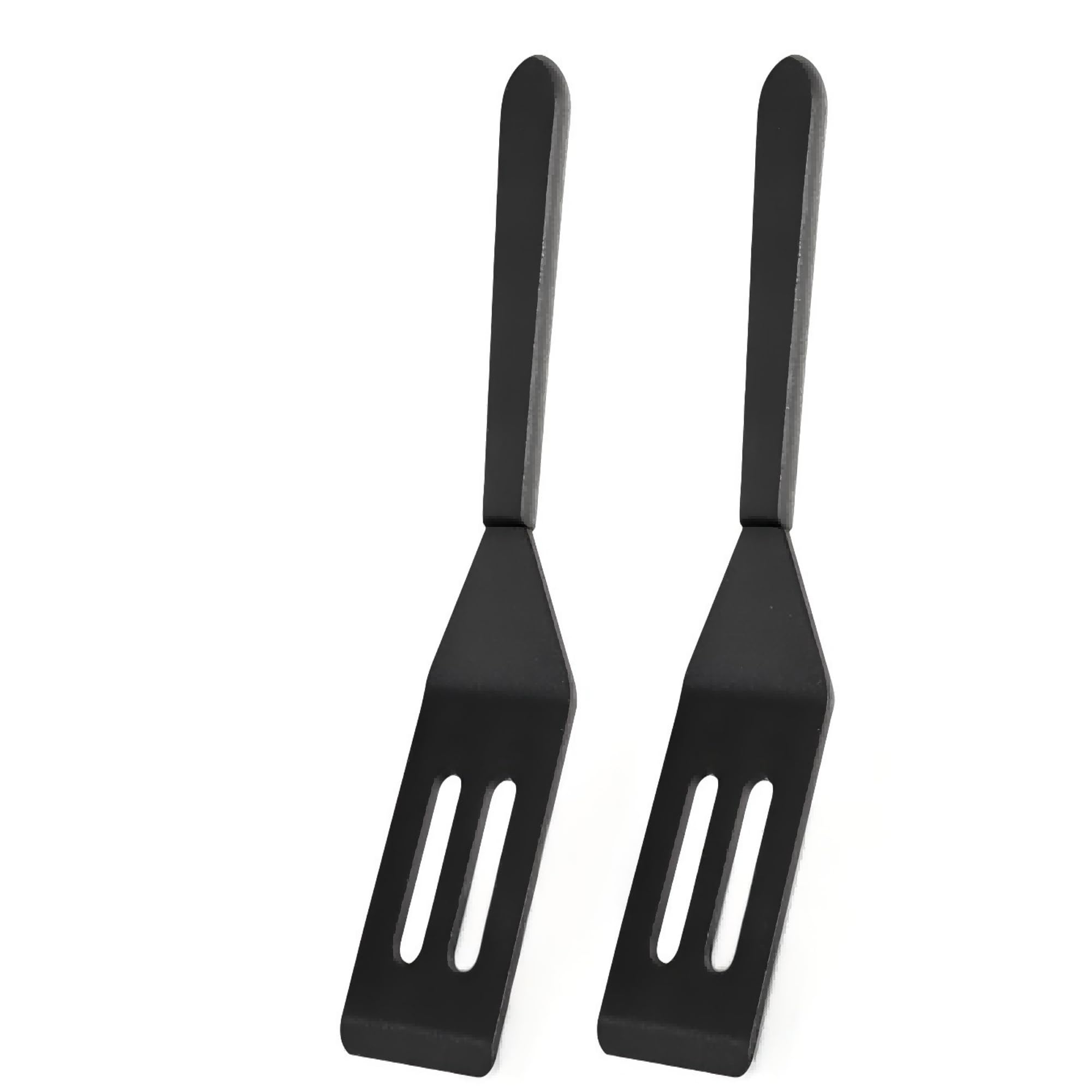 Septe Mini espátula de silicona, espátula para brownie, espátulas pequeñas para uso en cocina, paquete de 2 (negro)