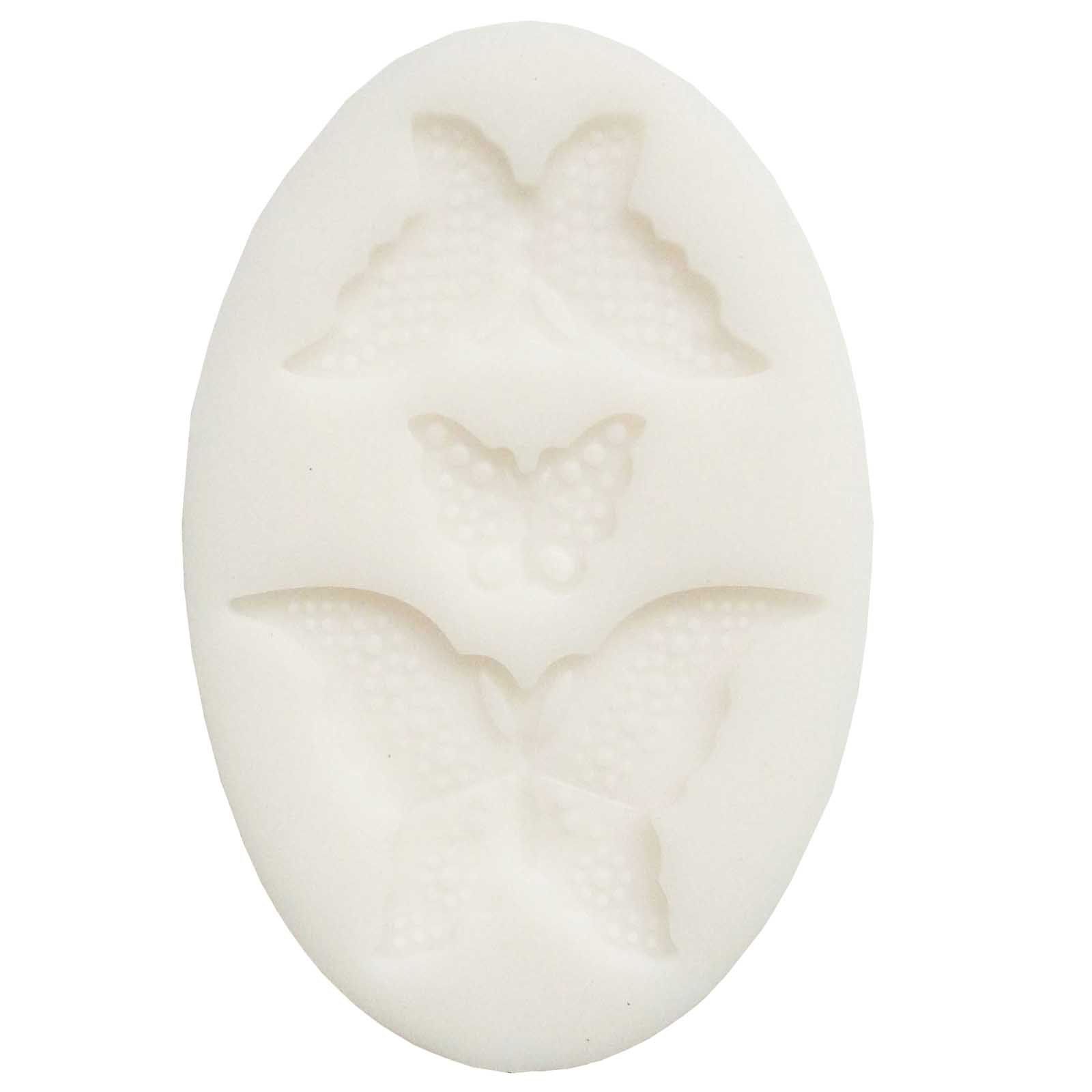 3 cavities assorted lace BUTTERFLIES sugarcraft silicone mould silicon mold kit, Food Grade, non stick Sugar paste, Chocolate, Fondant, Butter, Resin, Cabochon, Polymer Clay Mold, 110x72x10mm