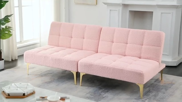 Sillón Futón Plegable Blanco miniatura 7