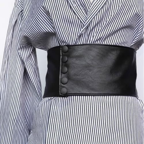 Retro Waist Elastic Wide Black Belt Fashionable Shirt Waist Belt Decorative Corset Belt for Women Decoration2