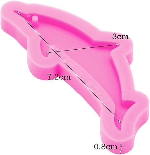 Miniatura 2 de Molde de resina súper brillante en forma de delfín, moldes de silicona estilo animal, moldes de epoxi y resina para manualidades, llaveros, molde