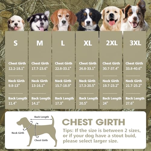 Image of Fragralley Dog Coat Large, Waterproof Dog Jacket with Warm Fleece Lining, Adjustable Reflective Dogs Winter Coat, Turtleneck Pet Coats for Cold Weather (Reed Camouflage XL)