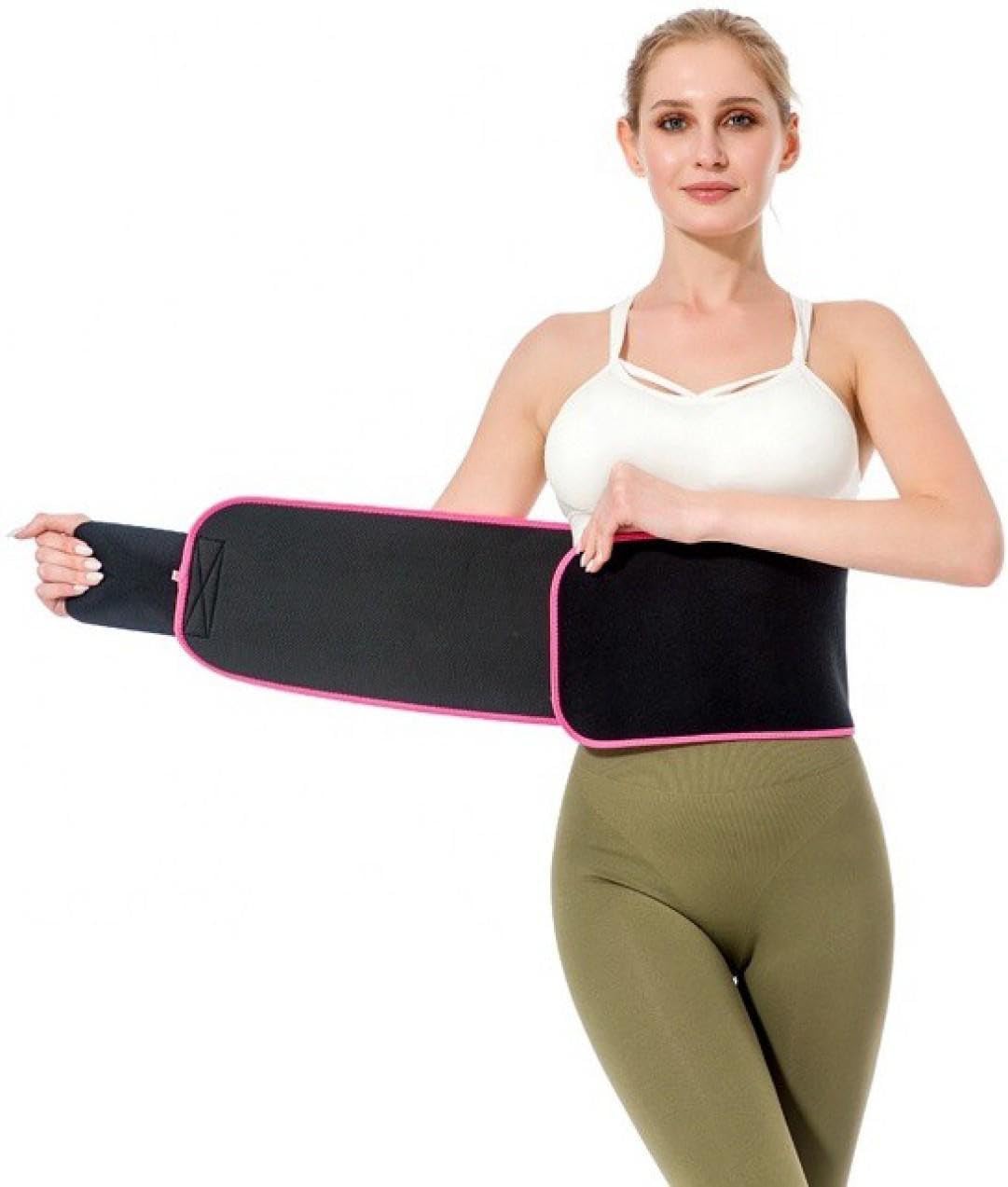 Tummy Workout Belt/Shape wear/Exercise Hot Slimming Belt Women, Men, Unisex Shapewear Unisex Black Color Sweat Belt x pnik-image-41