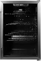 Cervejeira Expositor Vertical HQ Vidro Duplo 125 Litros Preta e Inox HQ-125CEVPV (220, Volts)