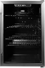 Cervejeira Expositor Vertical HQ Vidro Duplo 125 Litros Preta e Inox HQ-125CEVPV (220, Volts)