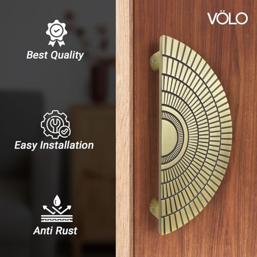 Image of VOLO Main Door Handle - Heavy Duty Pull Handle for Wooden & Glass Doors in Home, Office & Hotel Use (Model: S-626) - Pack of 1 Set (Antique - 160MM)