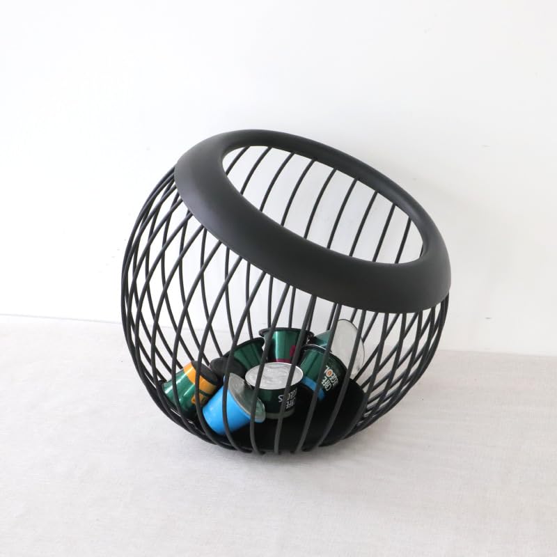 Visceralyx Coffee Pod Holder, Large Capacity Kup Holders and Espresso Coffee Pod Organizer for Counter, Coffee Pod Storage Basket-Black