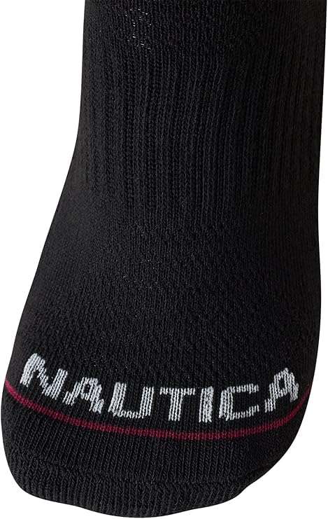 Image of Nautica Womens Low Cut Socks with Tab Mesh Cushioned Ankle Socks, 12 Pack | Breathable Mesh Fabric, Protective Tab, Cushioned Key Areas, Banded Arch Support, Low Cut Ankle, Shoe Size 4-10