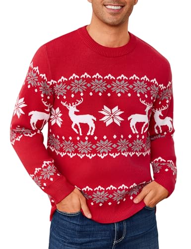 Leversic Pull de Noel Hommes Drole Noël Sweat Christmas Jumper