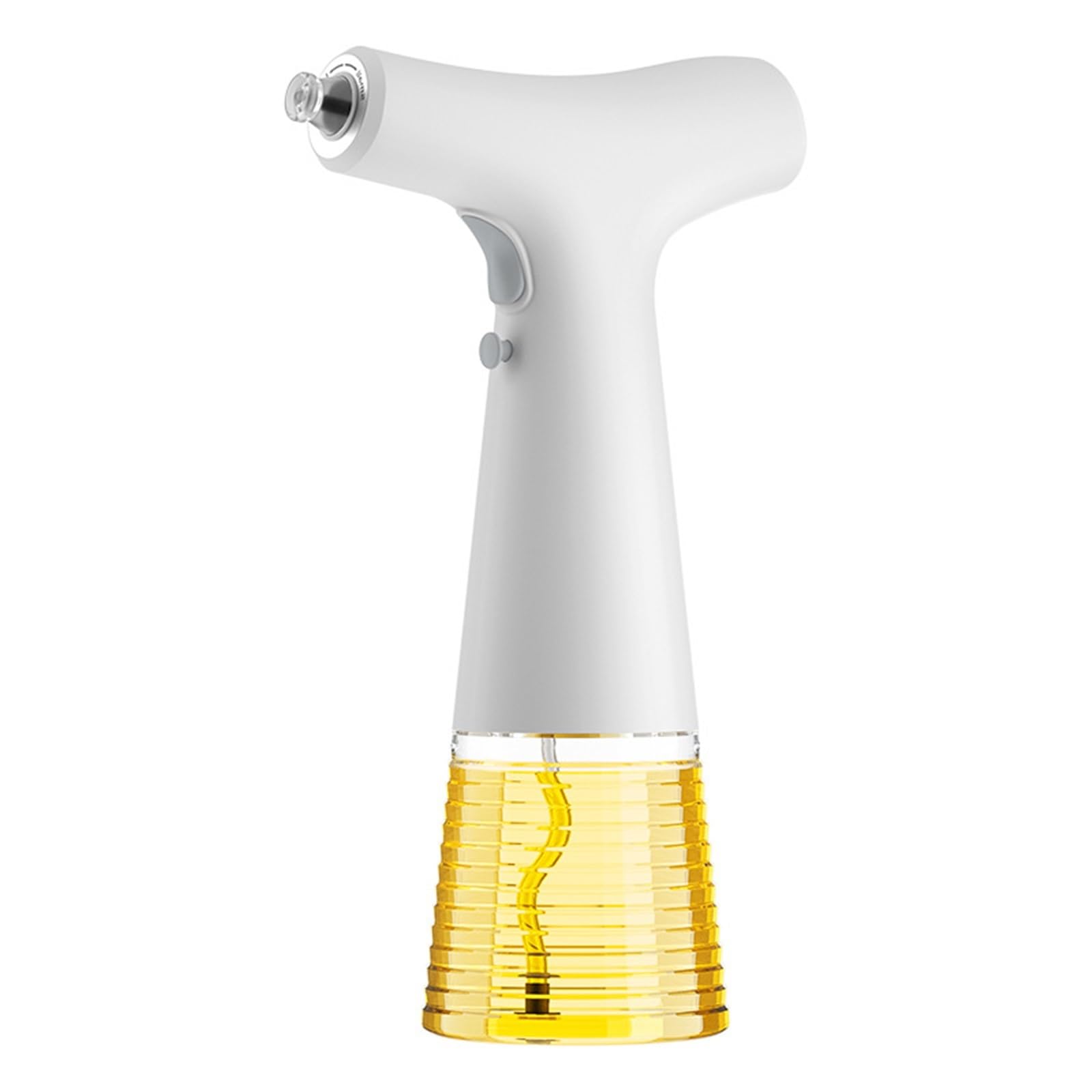 NGTFDCP Oil Dispenser, Electric Oil Sprayer Bottle Dispenser Soy Sauce Vinegar Storage for Air Fryer, Salad(PTE White)