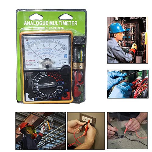 Image of Analog Multimeter With Buzzer And Light Heavy Duty. Specifically Designed For Technicians And Other Diy. Batteries And Cell Included, Battery powered