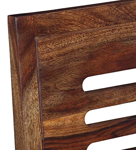 Image of Sheesham Wooden Dining Table 2 Seater | Dining Table Set with 2 Chairs for Living Room| Home Dining Room Furniture (Solid Wood, Wooden Finish, 2 Seater)