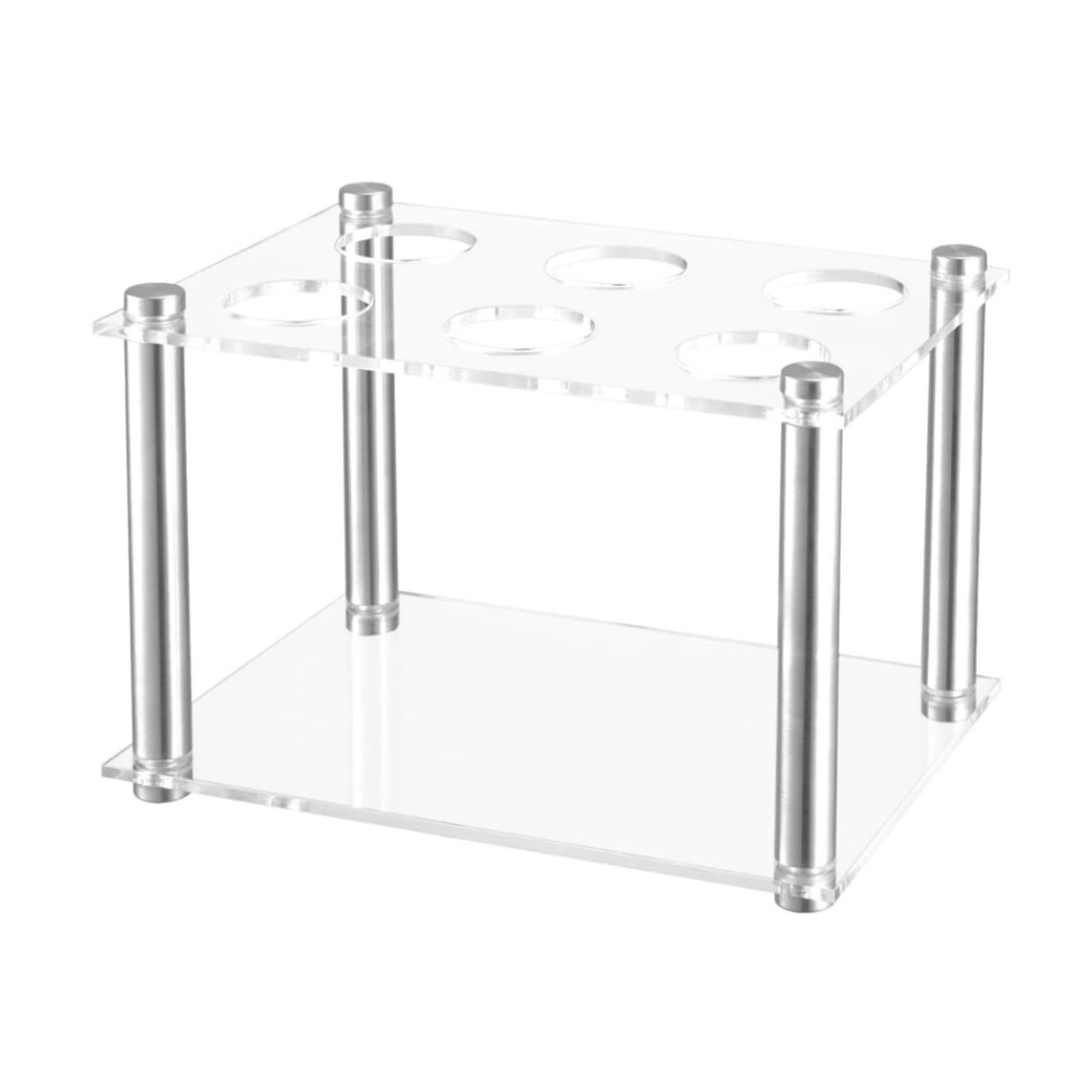 Tsophreniq Multipurpose 6 Slot Acrylic Holder for Flavor Cartridges Space Efficient Transparency Beverage Cartridge Rack Acrylic Flavor Cartridges Rack