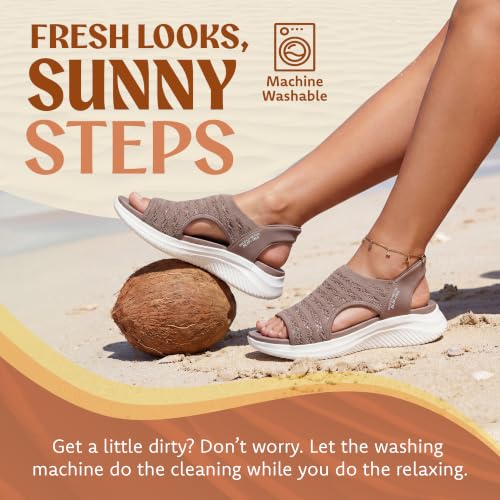 Image of Skechers Women's Ultra Flex 3.0 - Sun Warmth Hands Free Slip-ins | Hands Free Slip-Ins, Yoga Foam Cushioned Footbed, Machine Washable, Recycled Materials, Vegan