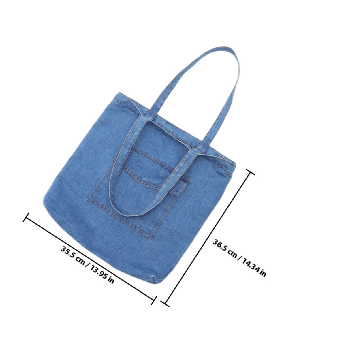 ifundom Borsa Tracolla Donna in Denim Grande Capacità, Leggera e Versatile, Spalla Singola Comoda per Uso Quotidiano e Lavoro, Design alla Moda Unico