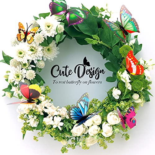 Teenitor 40 Pcs Butterfly Stakes, 5 Different Size Waterproof Butterflies Stakes Garden Ornaments & Patio Decor Butterfly Party Supplies Yard Stakes Decorative For Outdoor Christmas Decorations #TOP3