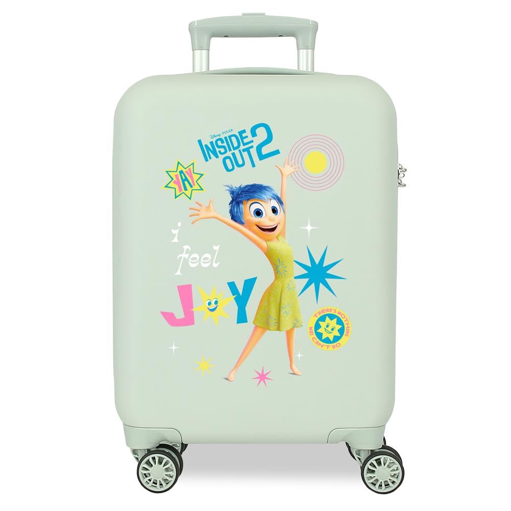 Valise cabine Disney Inside out 2 couleurs differious ABS rigide fermeture à combinaison latérale à combinaison 4 roues doubles bagage to main. De Joumma Sacs., Radość, Talla única, Walizka 50