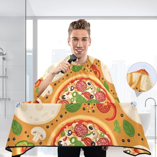 Capa de barbero impermeable para hombres Kigai Pizza Party miniatura 6