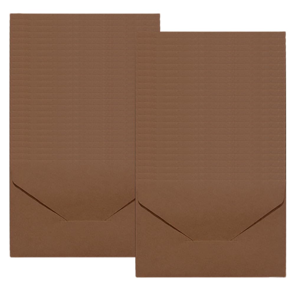 ZSUIQIN Small Envelopes, 50-Count Mini Envelope, Coffee Brown Classic Flap Envelope, Cute Lovely Small Envelopes 10.5 x 6.8 cm for Gift Cards, Business Cards, Festival(Card and Glue not Included)