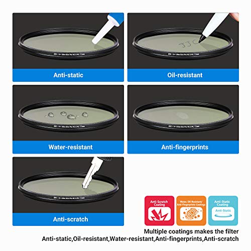 Image of JJC 77mm Circular Polarizer Polarizing 18-Layer CPL Filter for Camera Lens | for Canon RF 14-35mm f4L IS USM, Nikon Z 24-120mm f4 S, Z 28-400mm f4-8, Sony FE 70-200mm F2.8 Lens & More 77mm Thread Lenses