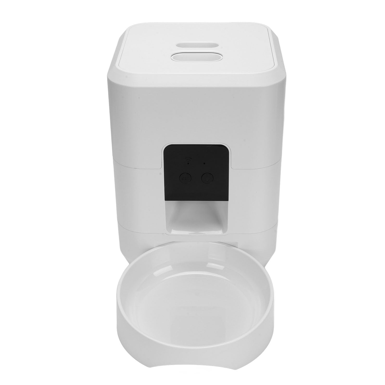 Generic Zwrotnik Dozownika Suchego żywności, Automatyczna Karmnik dla Zwierząt Łatwa Konfiguracja Wygodne Połączenie Wi -Fi dla Psów Kotów (WHITE)
