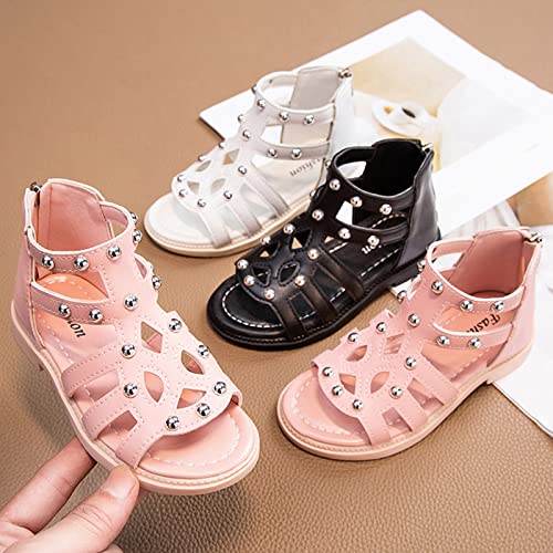 Toddler Baby Kid Little Girl High Top Sandals Open Toe Anti Slip Outdoor Sandals Summer (Black, 11.5 Little Child)2