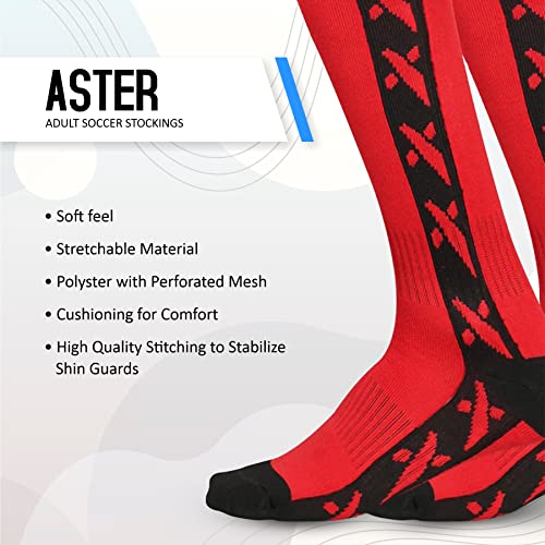 Image of Vector X Aster Stockings | Polyester Stretchable Material | Knee Length | Unisex | for Football /Basketball /Hockey Sports Grip | Multi Sports Stockings | Pack of 1 |