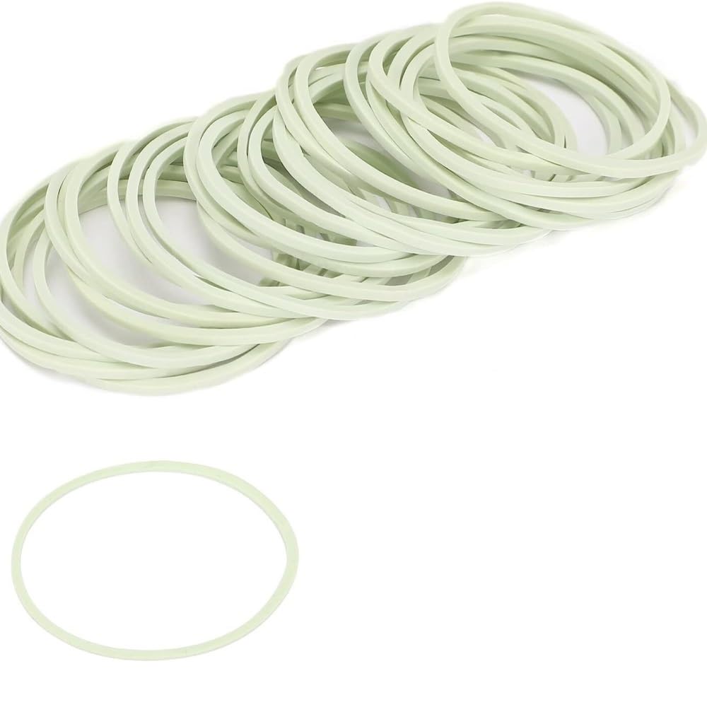 Strisce di gomma, kit di nastri di gomma grezzi 100 elastici in gomma, fascia elastica naturale bianca, elastici resistenti, anello diametro 50 mm for fatture for capelli, carta bancaria, forniture fo