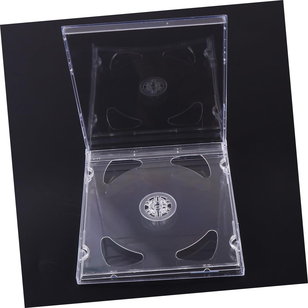 10 pezzi Custodia CD Trasparente Doppio Slot Porta Dvd Rigido per Dischi Scatole per Archiviazione Media per Video Matrimonio e Diario