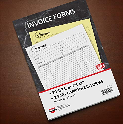 Cosco Artistic 2-Part Carbonless Invoices 8.5" x 11" 50 Sets/Book ...