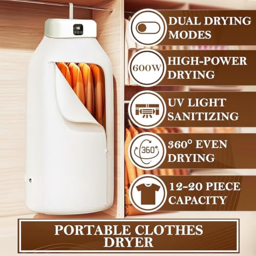 Image of Foldable Electric Cloth Dryer Suitable Cloths Such as Under Garments, Jeans, T Shirts, Towels etc Hot Air Drying of Clothes with Constant Heating