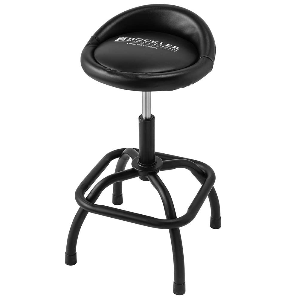 Amazon.com: ROCKLER Pneumatic Shop Stool w/Backstop – Matte Black