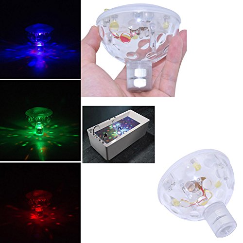 ZREAL Underwater LED Floating Disco Light Waterproof Glow Flashing Bathroom Pool Spa Hot Tub Party Lamp