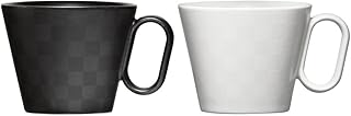 Wired Beans ワイヤードビーンズ 生涯を添い遂げるマグ 有田焼 レギュラー 市松 ペアセット マグカップ 240ml (ブラックマット・ホワイトマット)