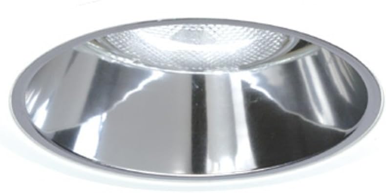 Juno Lighting Group 27 CWH Halogen Tapered Downlight Cone, 75 watts, 6 Inch, White Trim with Clear Alzak