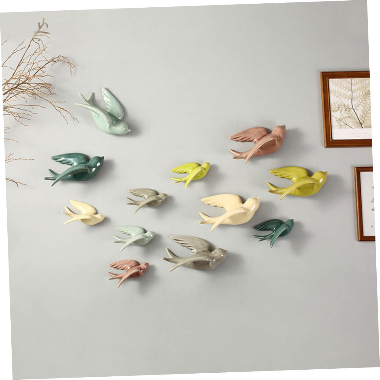 Decorazione da Parete Animale in Ceramica Stile Nordico Beige