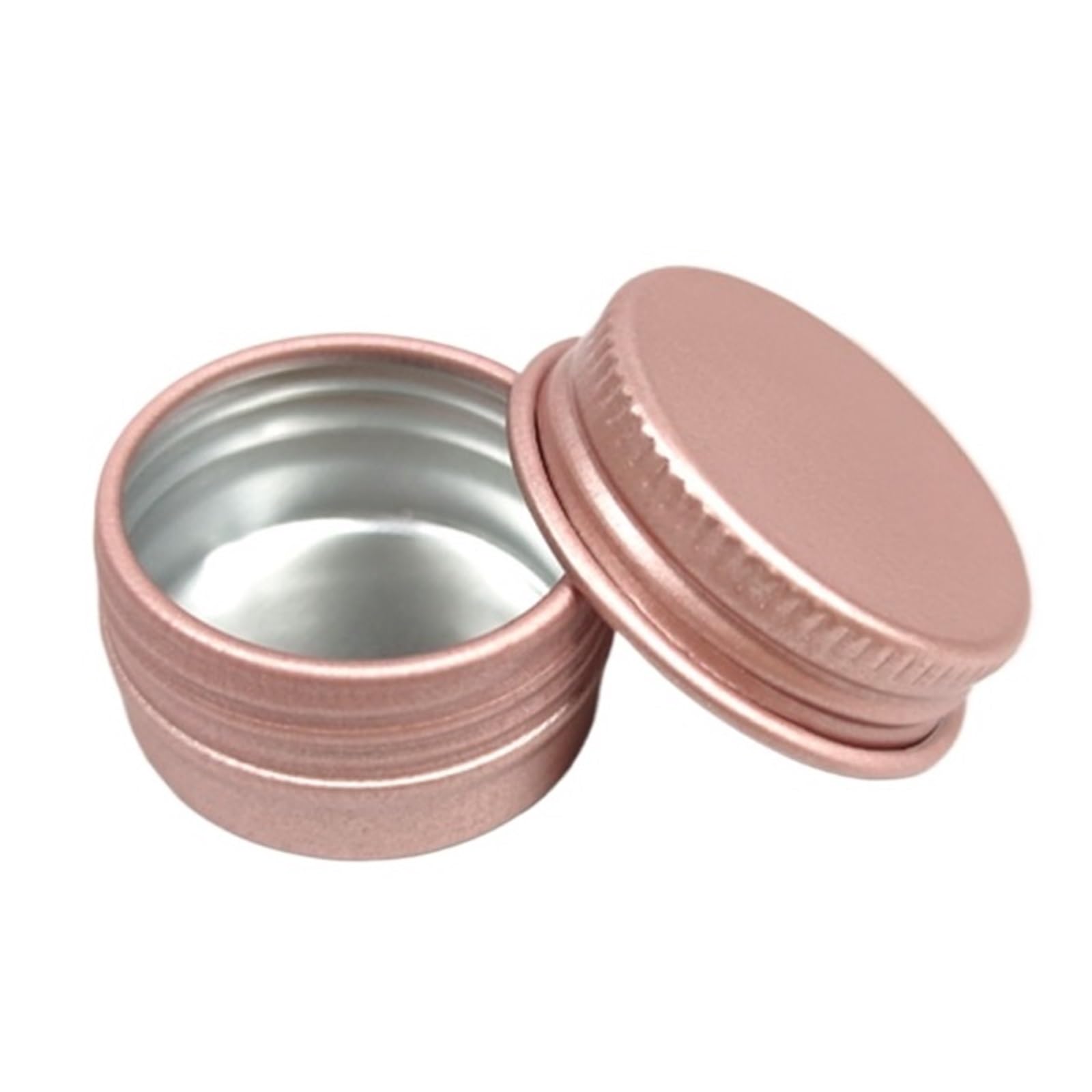 HNULGVI Candle Jar Empty Candle Jar 100pcs 5g 10g 15g 30g 50g 100g Rose Gold Aluminum Round Spice Tins With Screw Lid Containers(60g 68X25mm)