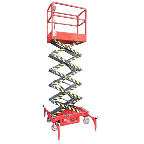 Pake Handling Tools 19 FEET MAX Lift Electric Scissor Lift Man Lift 660 lb Cap.