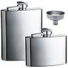 Hip Flask 5oz en 8 oz met een handige trechter, mimi 2 verpakkingen van roestvrij staal gelekte heupfles bewijs Hip likeur met trechter om whiskey/alcohol op te slaan.