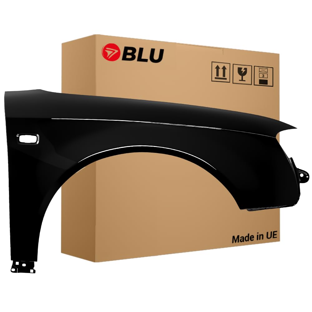 BLU Kotflügel Passend für Audi A4 B7 LY9B Rechts Schwarz | 2004-2008 | Vorderseite Vorne | Lackiert | Einbaufertig