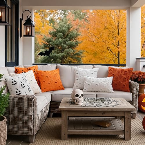 Brunt Orange Halloween Pillow Covers - image 4