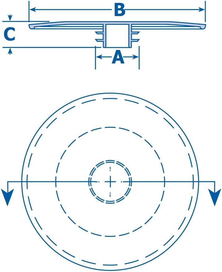 Push-in Plastic Flange Protectors - Push-In Plastic Flange Protector (To Fit Nominal Pipe Size: 12") Dn 300 - Yellow LDPE MPI12000YW1 (qty20)