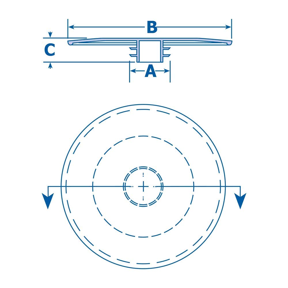 Push-in Plastic Flange Protectors - Push-In Plastic Flange Protector (To Fit Nominal Pipe Size: 1-1/2
