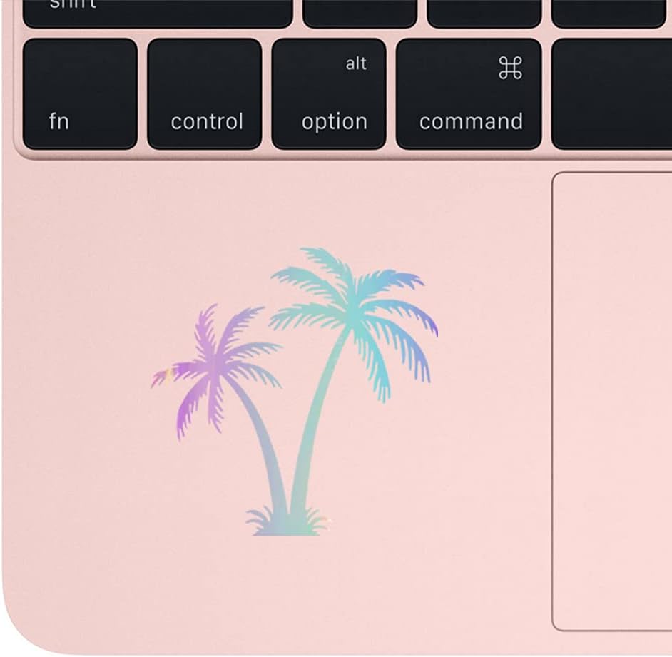 Palm Tree Tropical 10 (Holographic Opal Purple) (Set of 2) Premium Waterproof Vinyl Decal Stickers for Laptop Phone Accessory Helmet Car Window Bumper Mug Tuber Cup Door Wall Decoration image 3