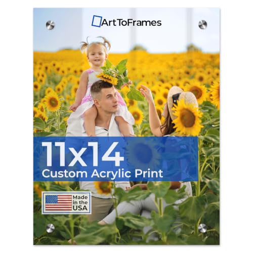 ArtToFrames 11x14 Custom Acrylic Photo Print Upload Your Own Image on Acrylic Plexi Glass Portrait or Landscape Picture Personalized Wall Art Made in USA