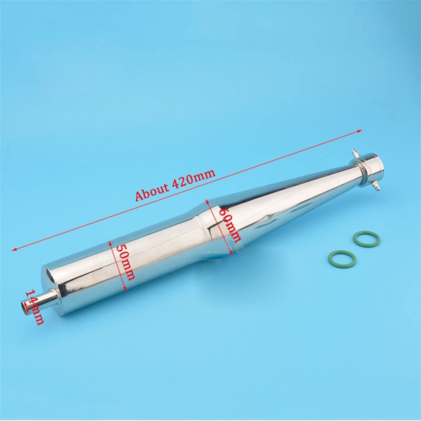 DingMotuo Stainless Steel Mufflered Pipe For 23-30cc Gas Marine Engine For Rc Boat