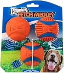 Chuckit! Fetch Ball Medley, Medium, Dog Ball, 3 Pack, Ultra, Fetch and Rugged Balls Included
