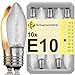 Produktbild 10x E10 Spitzkerze 23V 3W Ersatzbirnen Glühbirne Topkerzen für Lichtbögen und Schwibbogen