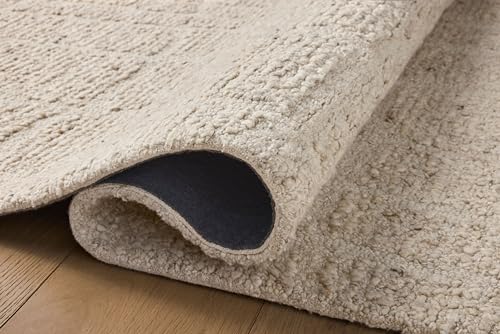 Image of Loloi Magnolia Home by Joanna Gaines Jones Oatmeal 9'-3 inch x 13' Area Rug | Magnolia Home by Joanna Gaines JON-01 Approx. 9x13 Beige Living room Dining room Bedroom, Plush, Organic, Low-Pile, Area Rug